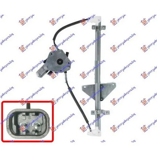 Macara Usa SSANGYONG ACTYON 1 2005->2013 Macara geam usa spate electrica (EUROPE) stanga Perioada 2006 2007 2008 2009 2010 2011 2012 2013