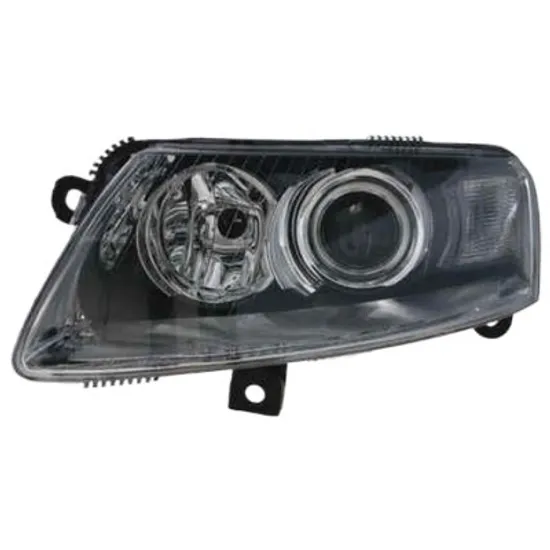 Far stanga AUDI A6 C6 2004->2011 perioada 2004 2005 2006 2007 2008 pana la an de fabricatie 09/2008, cu motor reglaj, fara unitate de control Xenon, semnal transparent, pentru vehicule cu lumini xenon, cu reglaj distanta iluminare automat, cu bec D2S tub descarcare gaze