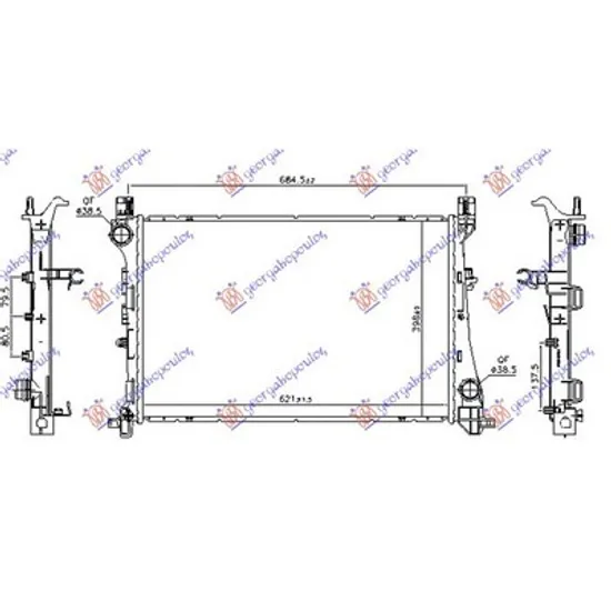 Radiator Motor FIAT 500L 2012-> Radiator apa 1.6 MJTD diesel 620x400x26 manuala /automata Perioada 2012 2013 2014 2015 2016 2017 2018 2019 2020 2021