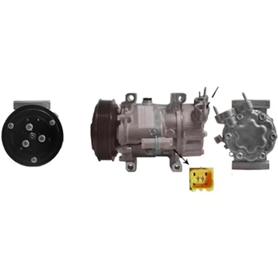 Compresor aer conditionat PEUGEOT 206 1998->2007 pentru 1.1 i, perioada 1998 1999 2000 2001 2002 2003 2004 2005 2006 2007