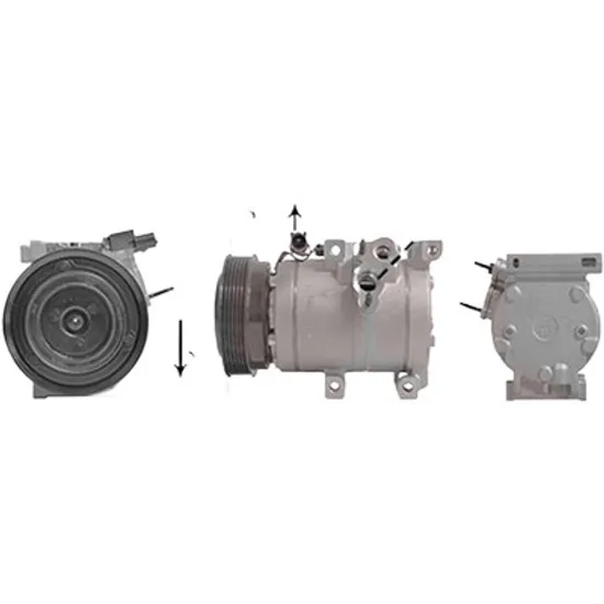 Compresor aer conditionat HYUNDAI SANTA FE 2 2005->2012 2.2 CRDi 4x4 145KW 197CP , pentru motor D4HB perioada 2009 2010 2011 2012