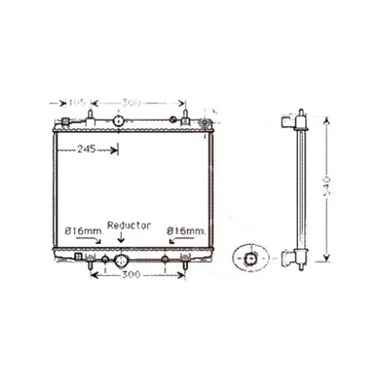 Radiator apa CITROEN C8 2002-> pentru 2.0 16V, perioada 2005 2006 2007 2008 2009 2010