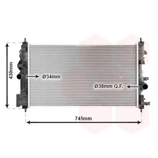 Radiator Motor OPEL ZAFIRA C 2011-> Radiator apa 1.4 TURBO benzina MANUAL (680x390x26) Perioada 2016 2017 2018 2019 2020 2021 2022