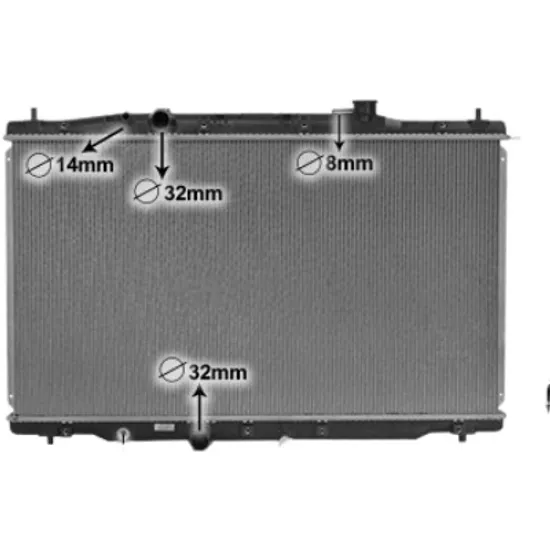 Radiator apa HONDA CR-V 4 2012->2016 pentru 2.2 i-DTEC AWD, perioada 2012 2013 2014 2015 2016 2017