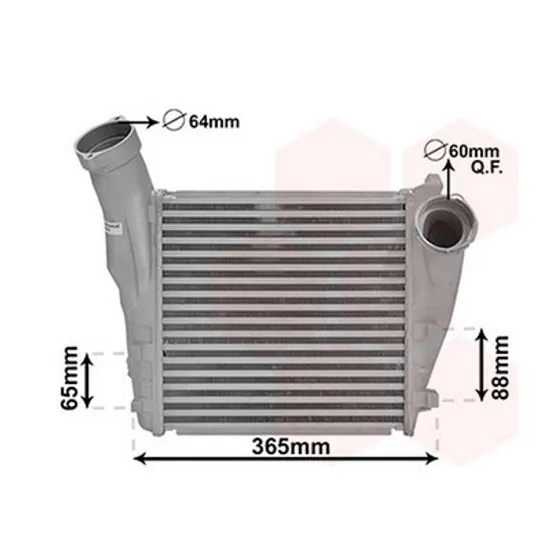 Intercooler PORSCHE CAYENNE 92A 2010-> Radiator intercooler 4.8 TURBO-S (288x280x62) ALUMINIUM ( 66/53) stanga Perioada 2010 2011 2012 2013 2014 2015 2016