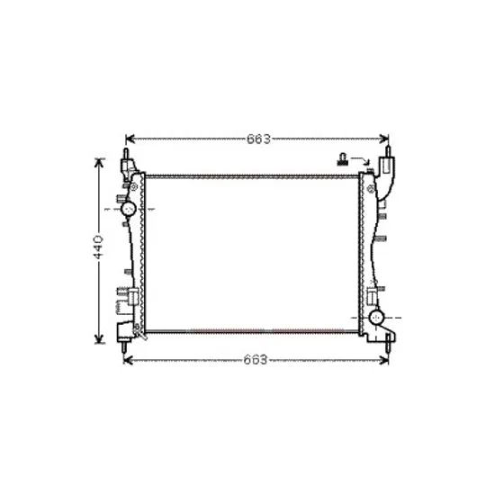 Radiator apa FIAT LINEA 2006-> pentru 1.3 D Multijet, perioada 2009 2010 2011 2012 2013 2014