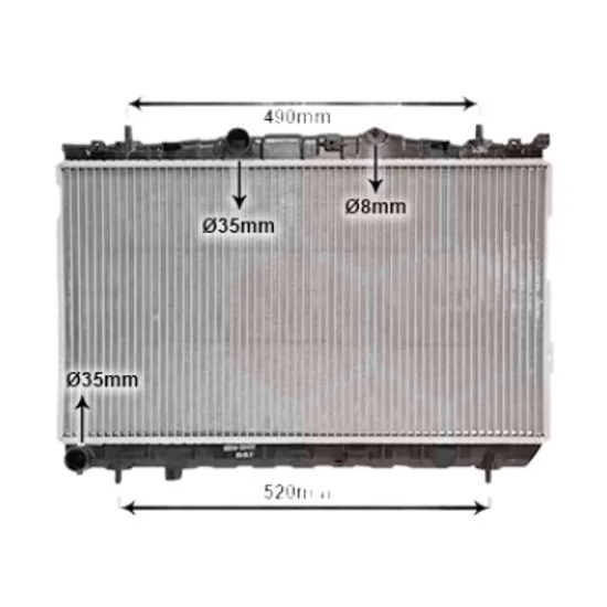 Radiator apa HYUNDAI ELANTRA 2000->2006 pentru 2.0 CRDi, perioada 2001 2002 2003 2004 2005 2006