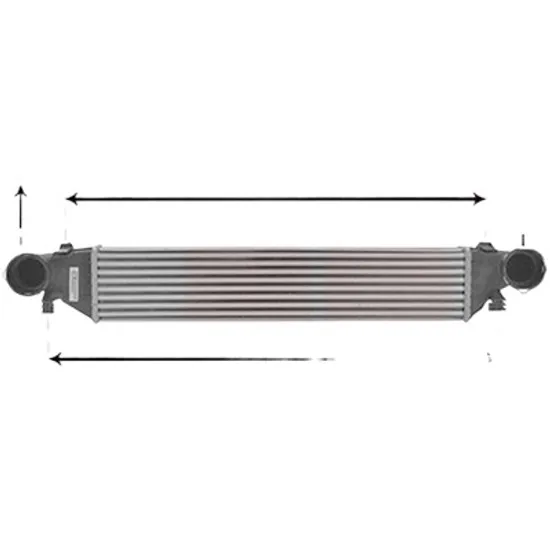 Intercooler MERCEDES C-CLASS W203 2000->2007 C 270 CDI 125KW 170CP , pentru motor OM 612.962 perioada 2000 2001,2002,2003,2004,2005,2006 2007
