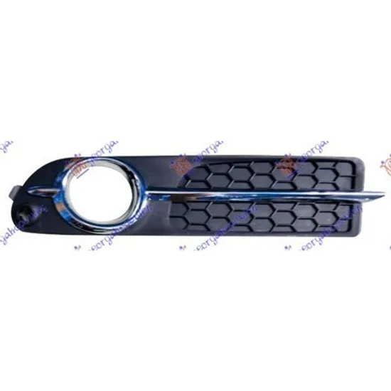 Grila Bara VOLVO S80 2 2006->2016 Grila bara fata laterala (cu gaura proiector) (cu senzori pilot parcare) si cromat dreapta Perioada 2006 2007 2008 2009 2010 2011 2012