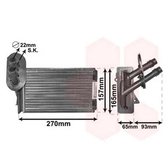Radiator Incalzire SEAT LEON 1999->2006 Calorifer M +/-AC 234x157 Perioada 1999 2000 2001 2002 2003 2004 2005 2006