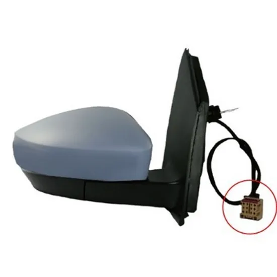 Oglinda VW POLO 6R1 2009->2020 Oglinda exterioara cabluri pentru vopsit cu semnal mufa patrata dreapta Perioada 2009 2010 2011 2012 2013 2014 2015 2016 2017