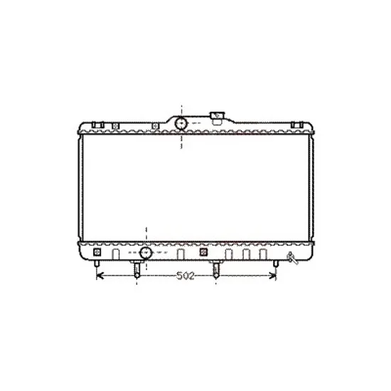 Radiator apa TOYOTA COROLLA E11 1995->2002 pentru 1.6, perioada 1997 1998 1999 2000