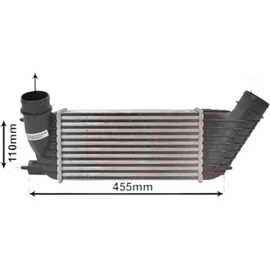 Intercooler PEUGEOT 807 2002->2010 2.0 HDi 88KW 120CP , pentru motor RHK (DW10UTED4) perioada 2006 2007,2008,2009,2010 2011
