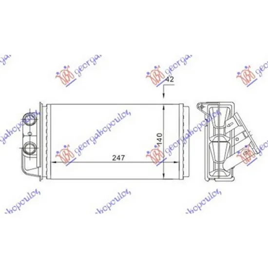 Radiator Incalzire FIAT ALBEA 178 1996-> Calorifer M +/-AC 248x130 Perioada 1996 1997 1998 1999 2000 2001 2002 2003 2004 2005 2006 2007 2008 2009 2010 2011 2012 2013 2014 2015 2016 2017 2018