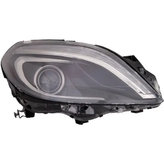 Far dreapta MERCEDES B-CLASS W246 2011->2018 perioada 2011 2012 2013 2014 2015 2016 2017 2018 pana la an de fabricatie 2015, fara motor reglaj, fara unitate de control, Bi-Xenon, semnal transparent, cu reglaj distanta iluminare automat, cu daylight, cu semnalizator LED, cu bec D1S tub descarcare gaze,
