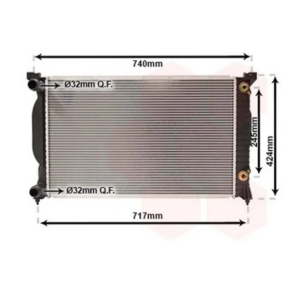 Radiator Motor AUDI A6 C5 1997->2005 Radiator apa pentru benzina/diesel - 1.9TDi CV automata cu/fara aer conditionat (63x41) Perioada 1997 1998 1999 2000 2001 2002 2003 2004 2005