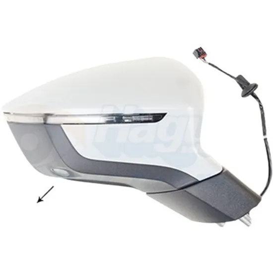 Oglinda exterioara dreapta SEAT ATECA 2016->, ATECA 2020-> perioada 2016 2017 2018 2019 2020 2021 2022 2023 2024 2025 , cu lampa podea, pentru pini 9, cu iluminare ambientala, cu incalzire, rabatare electrica,