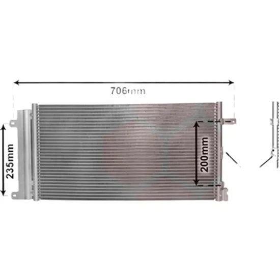 Radiator aer conditionat OPEL MERIVA B 2010->2017 pentru 1.6 CDTi , perioada 2013 2014 2015 2016 2017