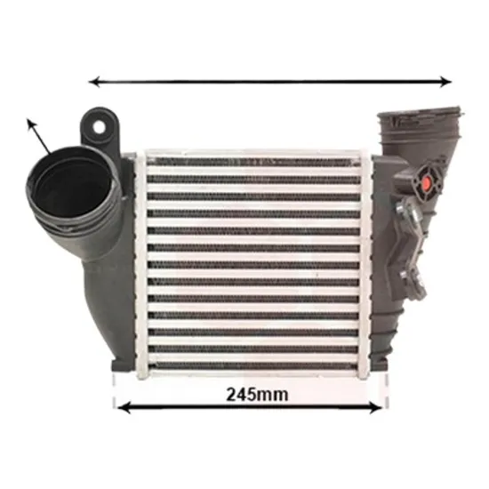 Intercooler SEAT LEON 1999->2006, TOLEDO 2 1998->2006 pentru 1.9 TDI, perioada 2005 2006