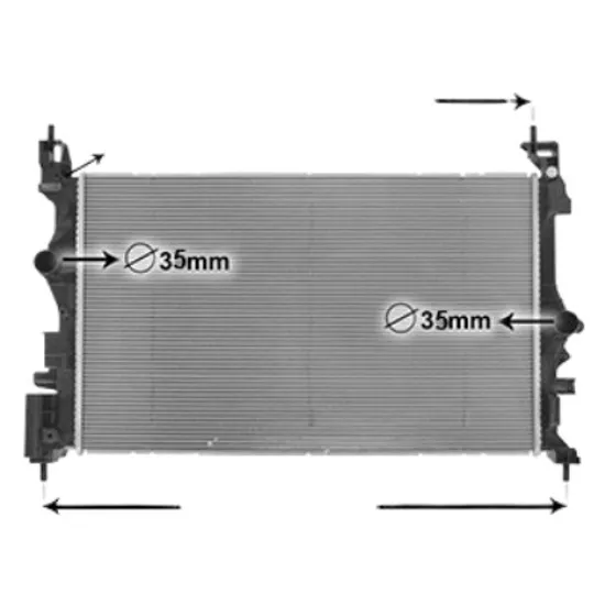 Radiator apa OPEL ADAM 2012->2019 1.0 85KW 115CP , pentru motor B 10 XFT, D 10 XFT perioada 2014 2015,2016,2017 2018