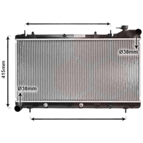 Radiator apa SUBARU FORESTER SF 1997->2002 pentru 2.0 AWD, perioada 1997 1998 1999 2000 2001 2002