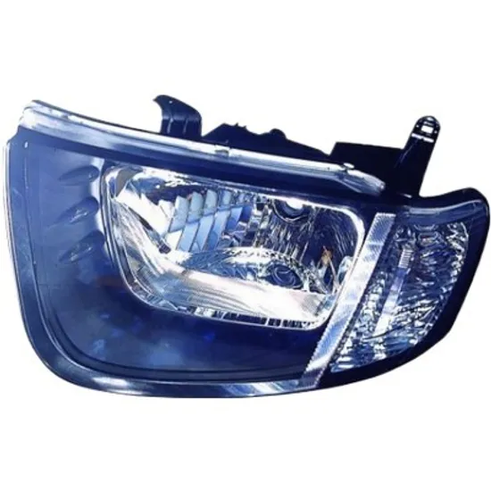 Far dreapta MITSUBISHI L 200 2005->2015 perioada 2007 2008 2009 2010 2011 2012 2013 2014 2015 pana la an de fabricatie 2009, fara motor reglaj, semnal alb, pentru vehicule cu cabina simpla, cu reglaj electric, cu bec H4