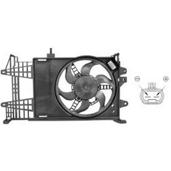 Ventilator Motor FIAT PUNTO 188 1999->2012 Electroventilator complet +A/C ->2002 MARELLI TYPE 1999->2003 Perioada 1999 2000 2001 2002 2003