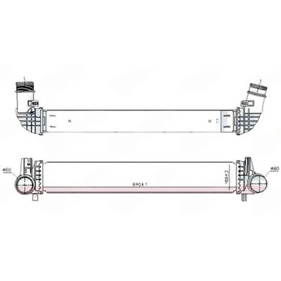 Intercooler AUDI A1 Sportback 2018-> Radiator intercooler 2.0 (GTi) benzina (690x105x80) (NISSENS) Perioada 2018 2019 2020 2021 2022 2023