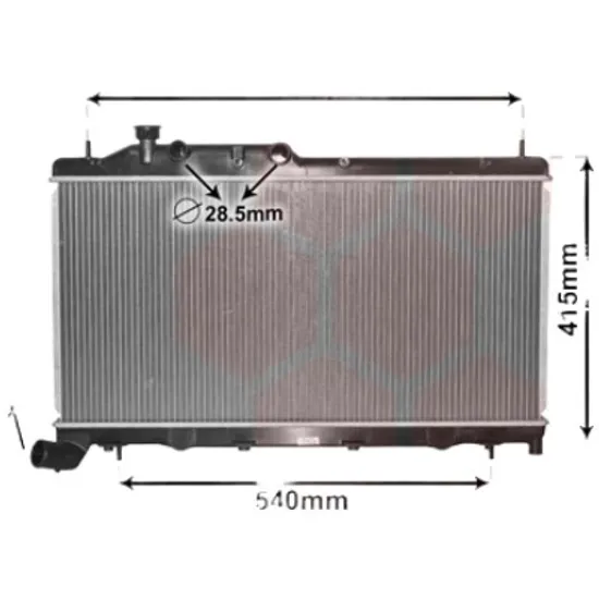 Radiator apa SUBARU LEGACY 4 2003->2009 2.0 D AWD 110KW 150CP , pentru motor EE20Z perioada 2008 2009