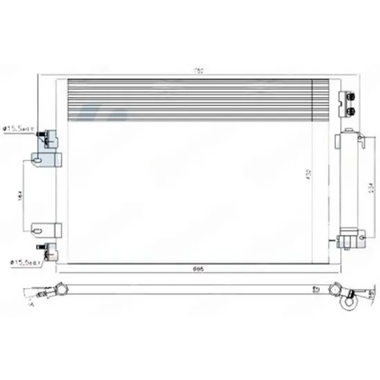 Radiator Aer Conditionat JEEP PATRIOT 2007->2017 Radiator condensator aer conditionat 2.0-2.4 benzina automatic (665x432) Perioada 2007 2008 2009 2010 2011 2012 2013 2014 2015 2016 2017