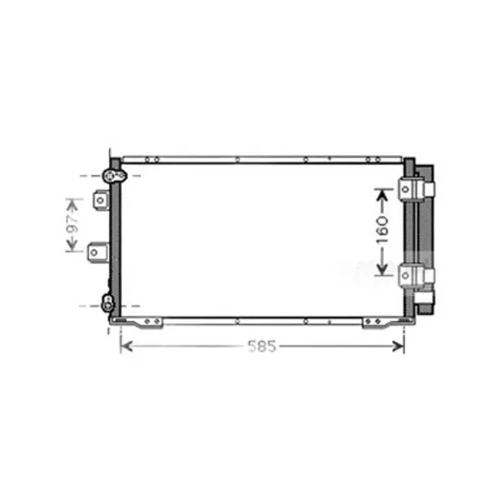 Radiator Aer Conditionat TOYOTA COROLLA E11 1995->2002 Radiator aer conditionat 59X28 5 Perioada 1997 1998 1999 2000 2001 2002