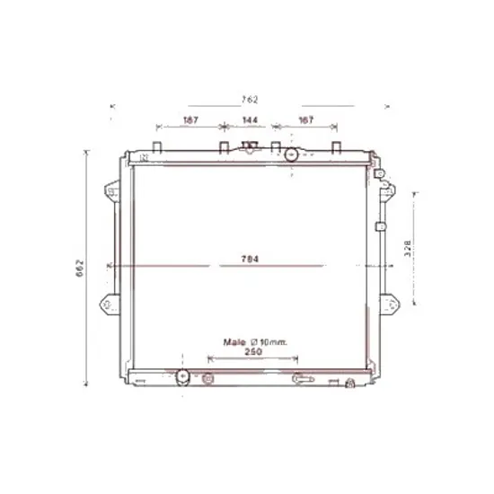 Radiator apa TOYOTA LAND CRUISER PRADO J15 2009-> pentru 4.0 V6 VVT-i, 4.0 V6 VVT-i, perioada 2009 2010 2011 2012 2013 2014