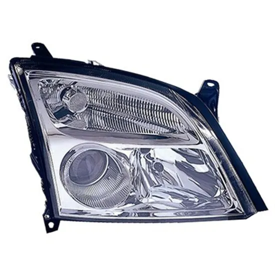 Far dreapta OPEL VECTRA C 2002->2008 perioada 2002 2003 2004 2005 2006 2007 2008 pana la an de fabricatie 09/2005, fara motor reglaj, cromat, semnal transparent, cu reglaj electric, cu bec H7/H7