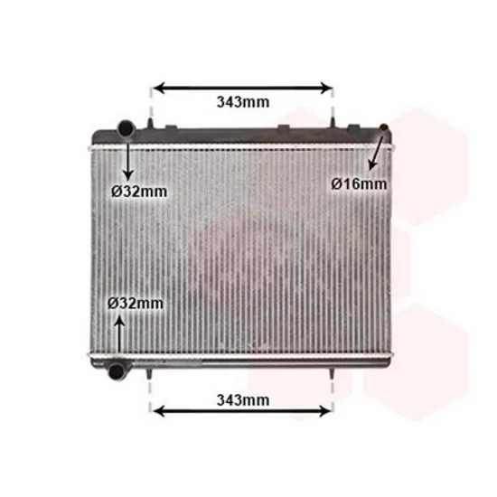 Radiator Motor PEUGEOT 308 1 2007->2014 Radiator apa pentru 1 8 - 2 0 benzina1 6HDI cu/fara aer conditionat 38x57 Perioada 2007 2008 2009 2010 2011 2012 2013 2014 2015 2016
