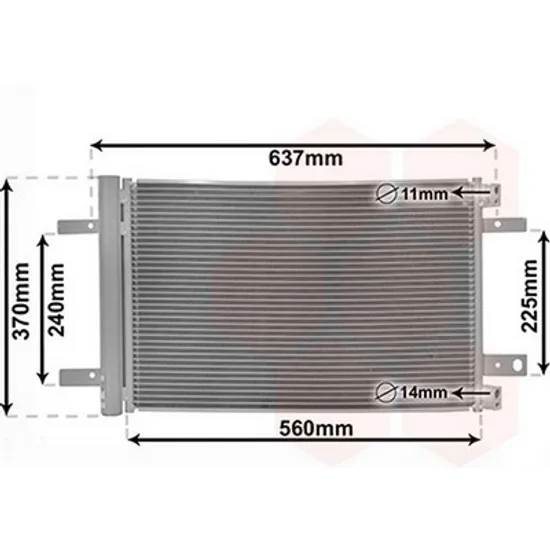 Radiator Aer Conditionat PEUGEOT 3008 2016-> Radiator aer conditionat benzina/diesel 53.5x36.4x12 2016-> Perioada 2016 2017 2018 2019 2020