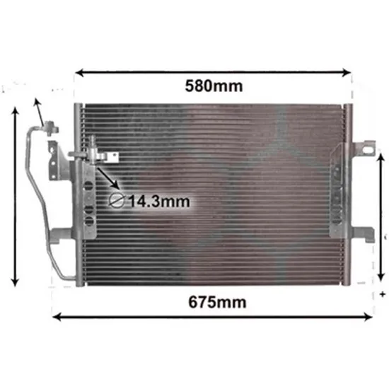 Radiator aer conditionat FORD FOCUS 3 2010->2019 1.6 Flexifuel 110KW 150CP , pentru motor YUDA perioada 2013 2014,2015,2016,2017 2018