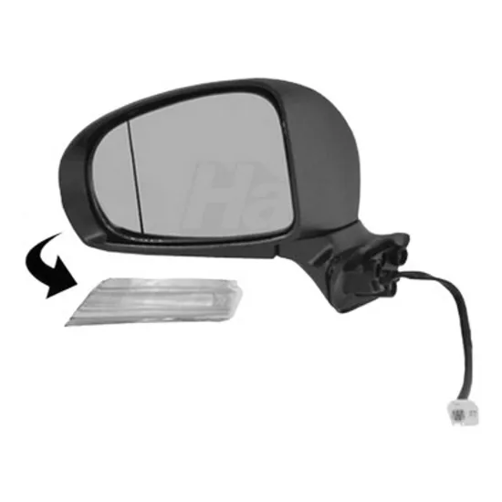 Oglinda exterioara stanga TOYOTA PRIUS 3 2008->2020 perioada 2008 2009 2010 2011 2012 2013 pana la an de fabricatie 2012, cu semnal, numar pini 7, cu incalzire, prevopsit grund