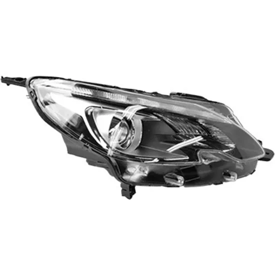 Far dreapta PEUGEOT 2008 1 2015->2020 perioada 2013 2014 2015 2016 2017 2018 de la an de fabricatie 2016, cu motor reglaj, fumuriu, cu reglaj electric, cu lumina de zi, cu bec H7/H7