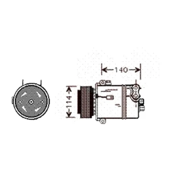 Compresor aer conditionat OPEL VECTRA C 2002->2008, SIGNUM 2003->2008 pentru 1.8, perioada 2002 2003 2004 2005 2006 2007 2008