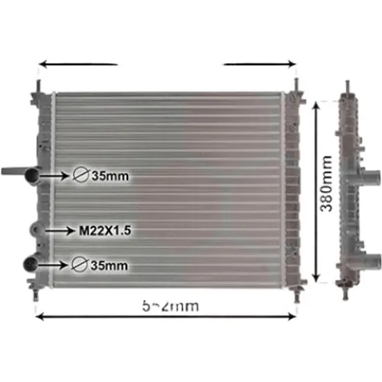 Radiator apa FIAT MULTIPLA 1999-> pentru 1.6 16V Blupower, perioada 1999 2000 2001 2002 2003 2004 2005 2006 2007 2008 2009 2010