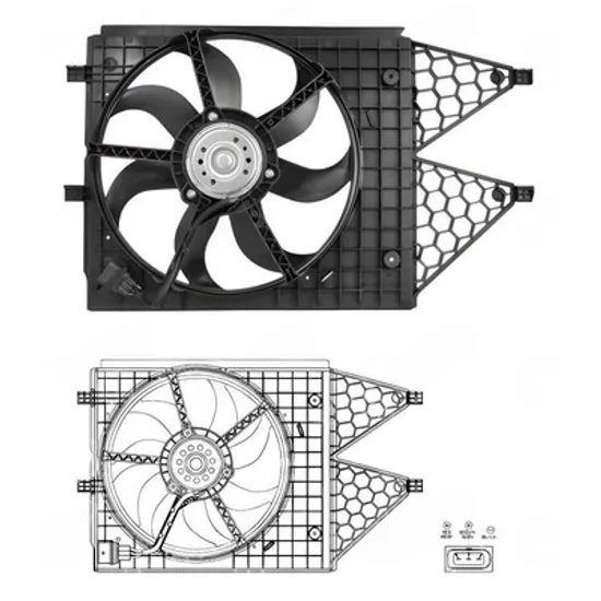 Ventilator Motor SKODA RAPID 2011->2019 Ventilator 1.2-1.6 benzina - 1.6 diesel Perioada 2011 2012 2013 2014 2015 2016 2017 2018 2019