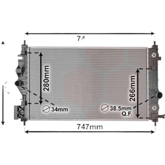 Radiator apa OPEL ZAFIRA C 2011-> 1.6 SIDI 147KW 200CP , pentru motor A 16 SHT, B 16 SHT perioada 2013 2014,2015,2016,2017 2018