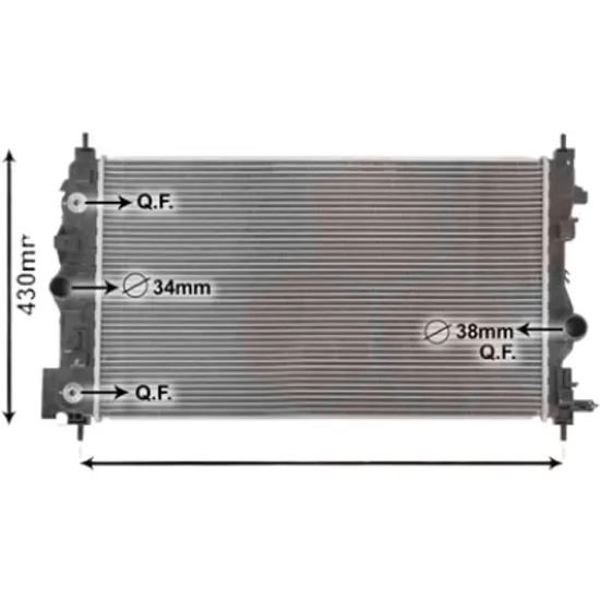 Radiator apa OPEL ZAFIRA C 2011-> pentru 2.0 CDTi, perioada 2011 2012 2013 2014 2015 2016