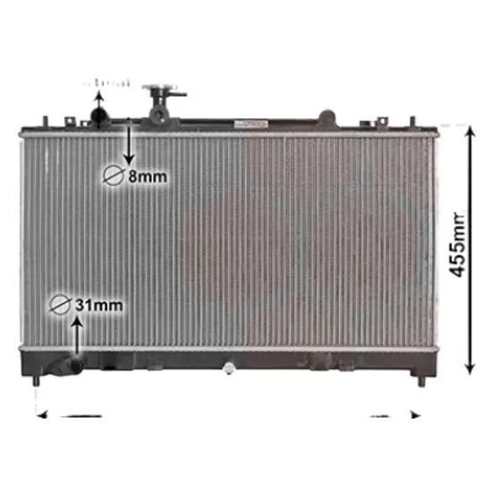 Radiator apa MAZDA 6 GG 2007->2013 pentru 1.8 MZR, perioada 2007 2008 2009 2010 2011 2012 2013