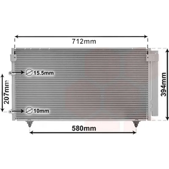 Radiator aer conditionat FORD MONDEO 3 2000->2007 pentru 2.0 TDCi, perioada 2001 2002 2003 2004 2005 2006 2007
