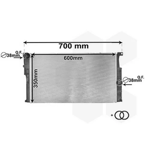 Radiator Motor BMW 3 F30 2011->2018 Radiator apa 1.5/2.0/3.0 (318i/320i/328i/335i ) benzina / 2.0 (325d) diesel MANUAL (600x334x32) Perioada 2011 2012 2013 2014 2015 2016 2017