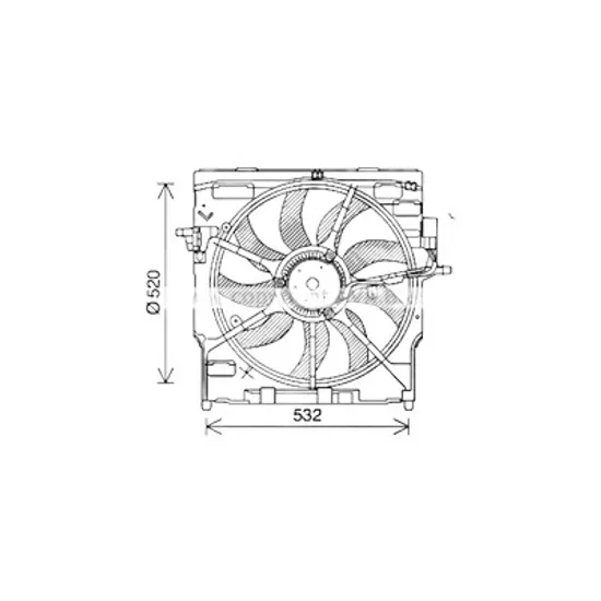 Ventilator motor BMW X5 E70 2006->2013 xDrive 30 d 180KW 245CP , pentru motor N57 D30 A perioada 2010 2011 2012 2013