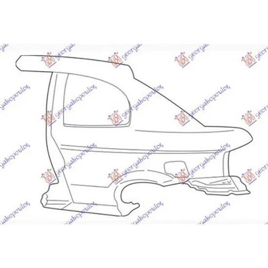 Aripa Spate HYUNDAI ACCENT 2 LC 1999->2005 Aripa spate stanga pt hatchback 08.02-08.06 Perioada 2002 2003 2004 2005