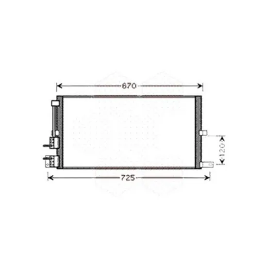 Radiator aer conditionat RENAULT FLUENCE 2010-> 1.5 dCi 78KW 106CP , pentru motor K9K 832 perioada 2010 2011,2012,2013,2014 2015
