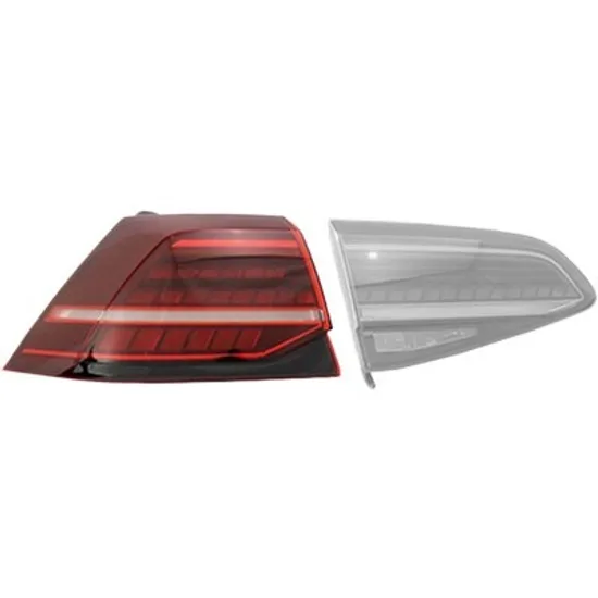 Lampa stop spate stanga VW GOLF 7 2012->2020 perioada 2013 2014 2015 2016 2017 2018 de la an de fabricatie 01/2017, rosu, dinamic, cu lampi LED, cu functie semnalizare, cu semnal LED, exterior, cu bec LED,